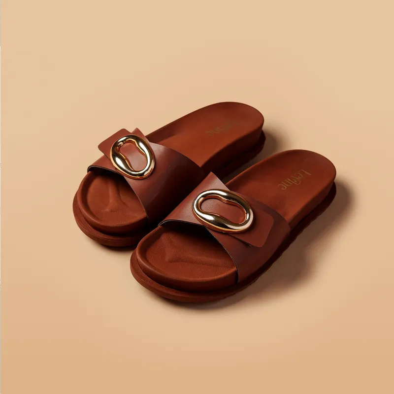 Mules LÉVINE Camélia Gold (Ref-2349)