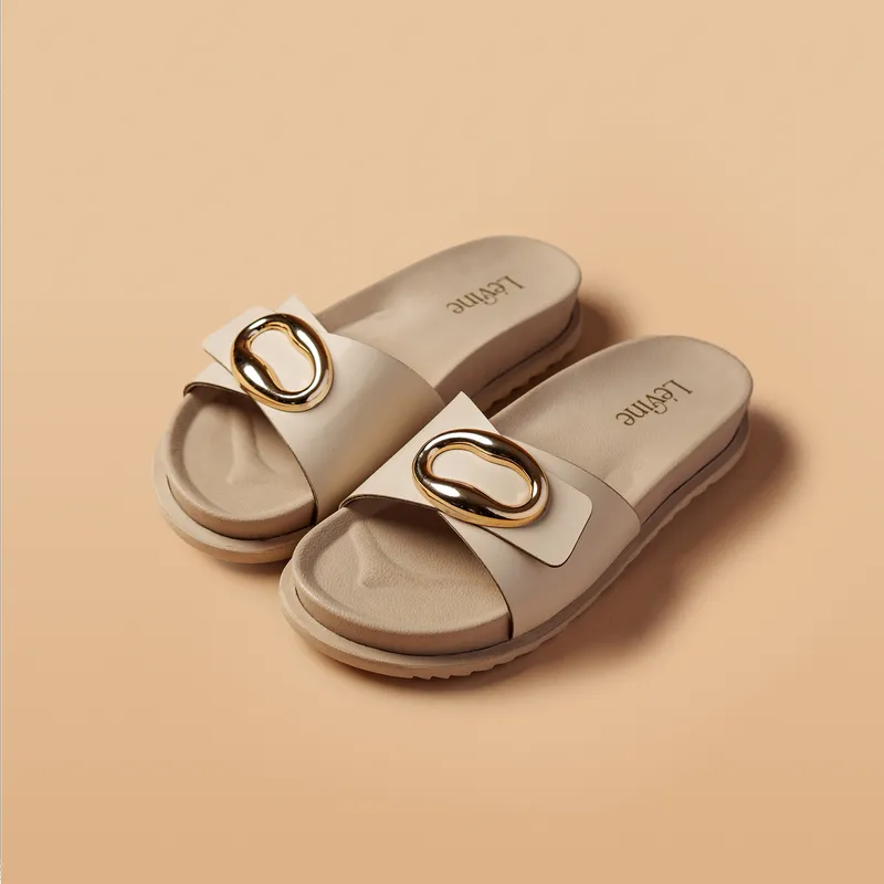 Mules LÉVINE Camélia Gold (Ref-2349)